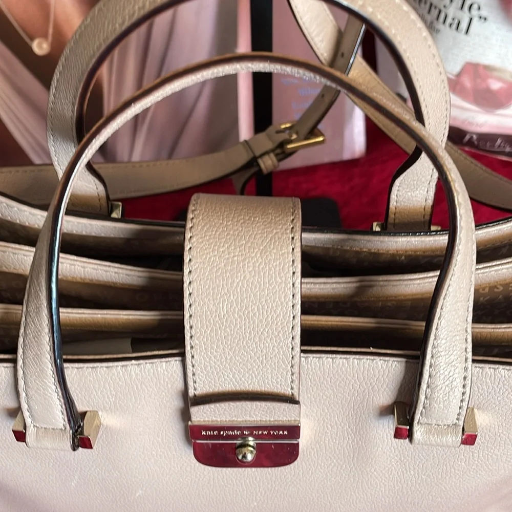 KATE SPADE NATACHA LOVETT STREET LEATHER TOTE CROSSBODY HANDBAG